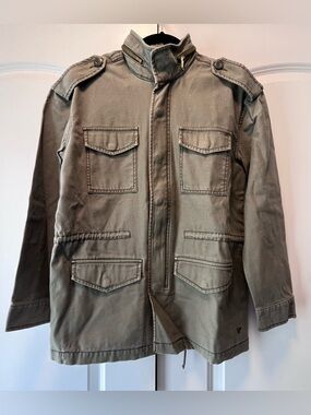 NWOT- American Eagle Outfitters, women’s green cotton field jacket, size S